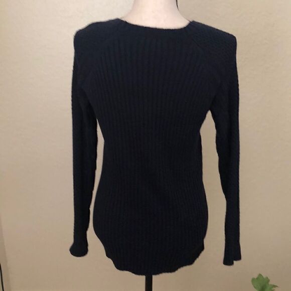 CAbi Navy Cable Front Sweater - Picture 3 of 7